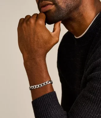 Bracelet chaîne en acier inoxydable Heritage D-Link
