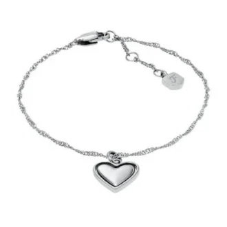 Bracelet à chaîne rotative en acier inoxydable Sutton Legacy Heart