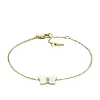 Bracelet à chaîne Sutton Radiant Wings avec papillon en nacre blanche