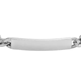 Bracelet d&rsquo;identité Ellis en acier inoxydable