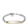 Bracelet d’identité Ellis en acier inoxydable bicolore Bracelet d’identité Ellis en acier inoxydable bicolore