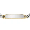Bracelet d’identité Ellis en acier inoxydable bicolore Bracelet d’identité Ellis en acier inoxydable bicolore