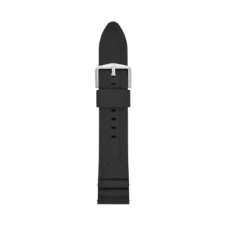 Bracelet de montre en silicone noir 22 mm