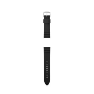 Bracelet de montre en silicone noir 22 mm