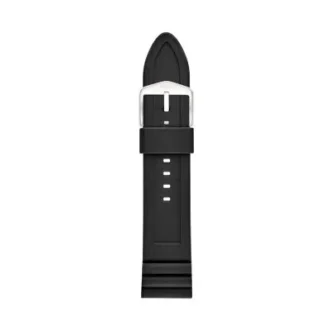 Bracelet de montre en silicone noir 24 mm