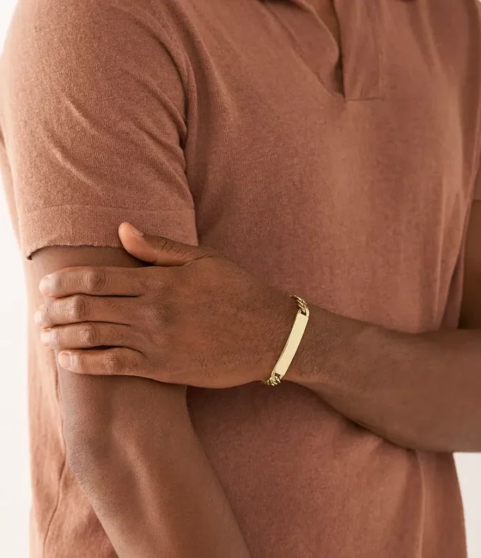 Bracelet Ellis en acier inoxydable doré Bracelet Ellis en acier inoxydable doré