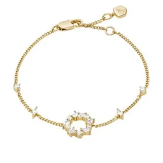 Bracelet Ellis à formes mixtes en laiton doré