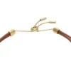 Bracelet Ellis Glitz Disc en cuir marron moyen Bracelet Ellis Glitz Disc en cuir marron moyen