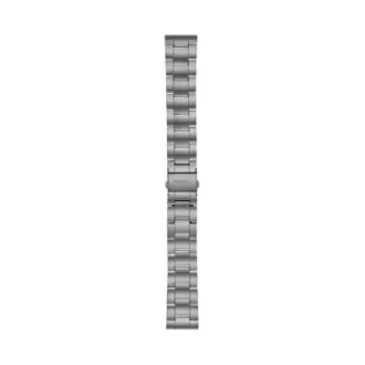 Bracelet en acier inoxydable fumé à trois rangées de 22 mm