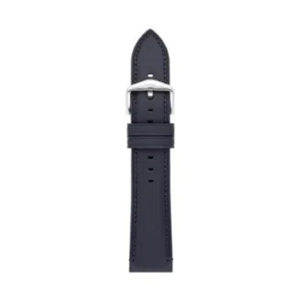 Bracelet en cuir LiteHide™ bleu marine de 22 mm