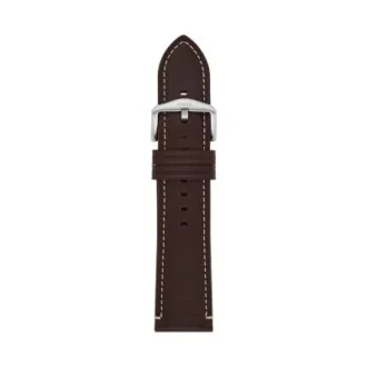Bracelet en cuir LiteHide™ marron foncé 24 mm