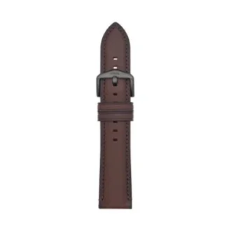 Bracelet en cuir LiteHide™ marron foncé de 22 mm