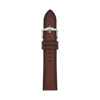 Bracelet en cuir LiteHide™ marron foncé de 22 mm