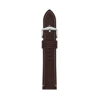 Bracelet en cuir LiteHide™ marron foncé de 22 mm