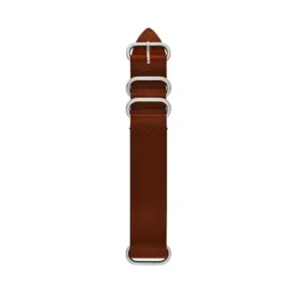 Bracelet en cuir marron 22 mm