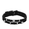 Bracelet en cuir noir Bronson Leather Essentials Bracelet en cuir noir Bronson Leather Essentials
