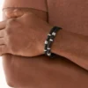 Bracelet en cuir noir Bronson Leather Essentials Bracelet en cuir noir Bronson Leather Essentials