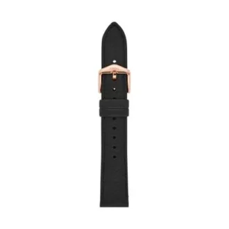 Bracelet en cuir noir LiteHide™ de 18 mm
