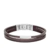 Bracelet en cuir à plusieurs rangs Townsman marron Bracelet en cuir à plusieurs rangs Townsman marron