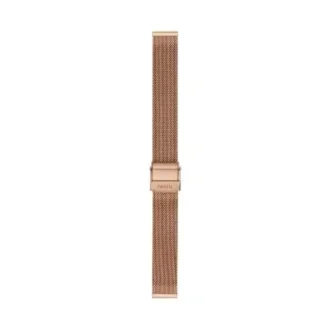 Bracelet en maille d&rsquo;acier inoxydable couleur or rose de 14 mm