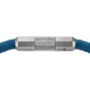 Bracelet en silicone bleu marine à texture moletée