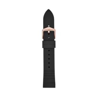 Bracelet en silicone noir 18 mm