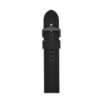 Bracelet en silicone noir 22 mm