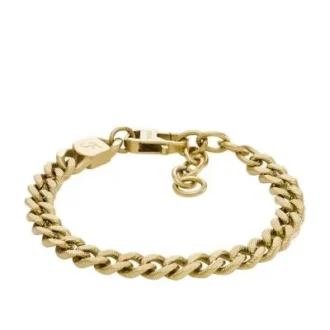 Bracelet Harlow à chaîne texturée linéaire en acier inoxydable doré
