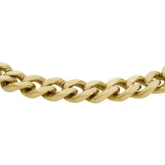 Bracelet Harlow à chaîne texturée linéaire en acier inoxydable doré