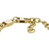 Bracelet Harlow à chaîne texturée linéaire en acier inoxydable doré