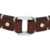 Bracelet Machine en acier inoxydable robuste et cuir marron Bracelet Machine en acier inoxydable robuste et cuir marron
