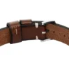 Bracelet Machine en acier inoxydable robuste et cuir marron Bracelet Machine en acier inoxydable robuste et cuir marron