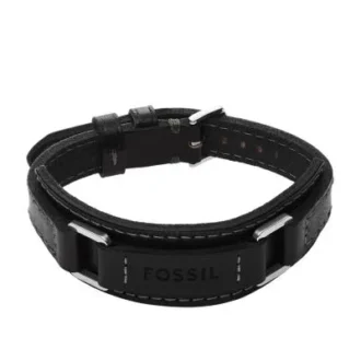 Bracelet Machine en acier inoxydable robuste et cuir rembourré noir Bracelet Machine en acier inoxydable robuste et cuir rembourré noir