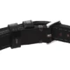 Bracelet Machine en acier inoxydable robuste et cuir rembourré noir
