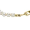 Bracelet à maillons en acier inoxydable doré Heritage Pearl D-Link