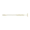Bracelet à maillons en acier inoxydable doré Heritage Pearl D-Link