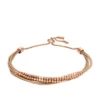 Bracelet à maillons en cuir marron