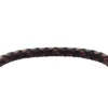 Bracelet à maillons en cuir texturé et acier inoxydable