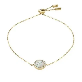 Bracelet à maillons Merrit Classic en acier inoxydable doré et nacre
