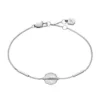 Bracelet à maillons Merrit intemporel en acier inoxydable argenté et nacre