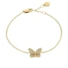 Bracelet à maillons Sutton Pavé Butterfly en acier inoxydable doré