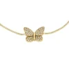 Bracelet à maillons Sutton Pavé Butterfly en acier inoxydable doré