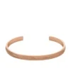 Bracelet manchette Harlow en acier inoxydable doré à la texture linéaire