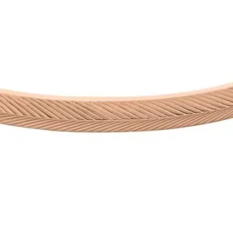 Bracelet manchette Harlow en acier inoxydable doré à la texture linéaire