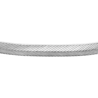 Bracelet manchette Harlow en acier inoxydable à texture linéaire Bracelet manchette Harlow en acier inoxydable à texture linéaire