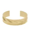 Bracelet manchette Harlow à texture linéaire en acier inoxydable doré Bracelet manchette Harlow à texture linéaire en acier inoxydable doré