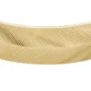 Bracelet manchette Harlow à texture linéaire en acier inoxydable doré Bracelet manchette Harlow à texture linéaire en acier inoxydable doré