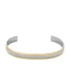 Bracelet manchette moleté en acier inoxydable bicolore Bracelet manchette moleté en acier inoxydable bicolore
