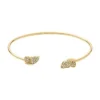 Bracelet manchette Sutton Pavé Butterfly en acier inoxydable doré Bracelet manchette Sutton Pavé Butterfly en acier inoxydable doré