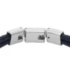 Bracelet multi-rangs en cuir bleu marine à texture moletée Bracelet multi-rangs en cuir bleu marine à texture moletée